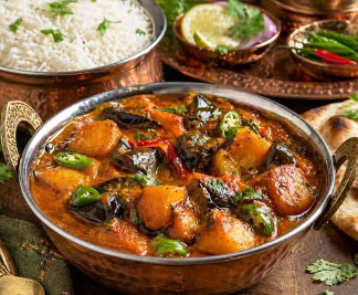 Chicken Spicy Aloo Baigan