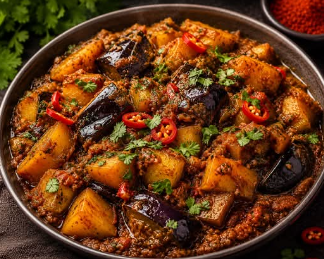 Spicy Aloo Baigan